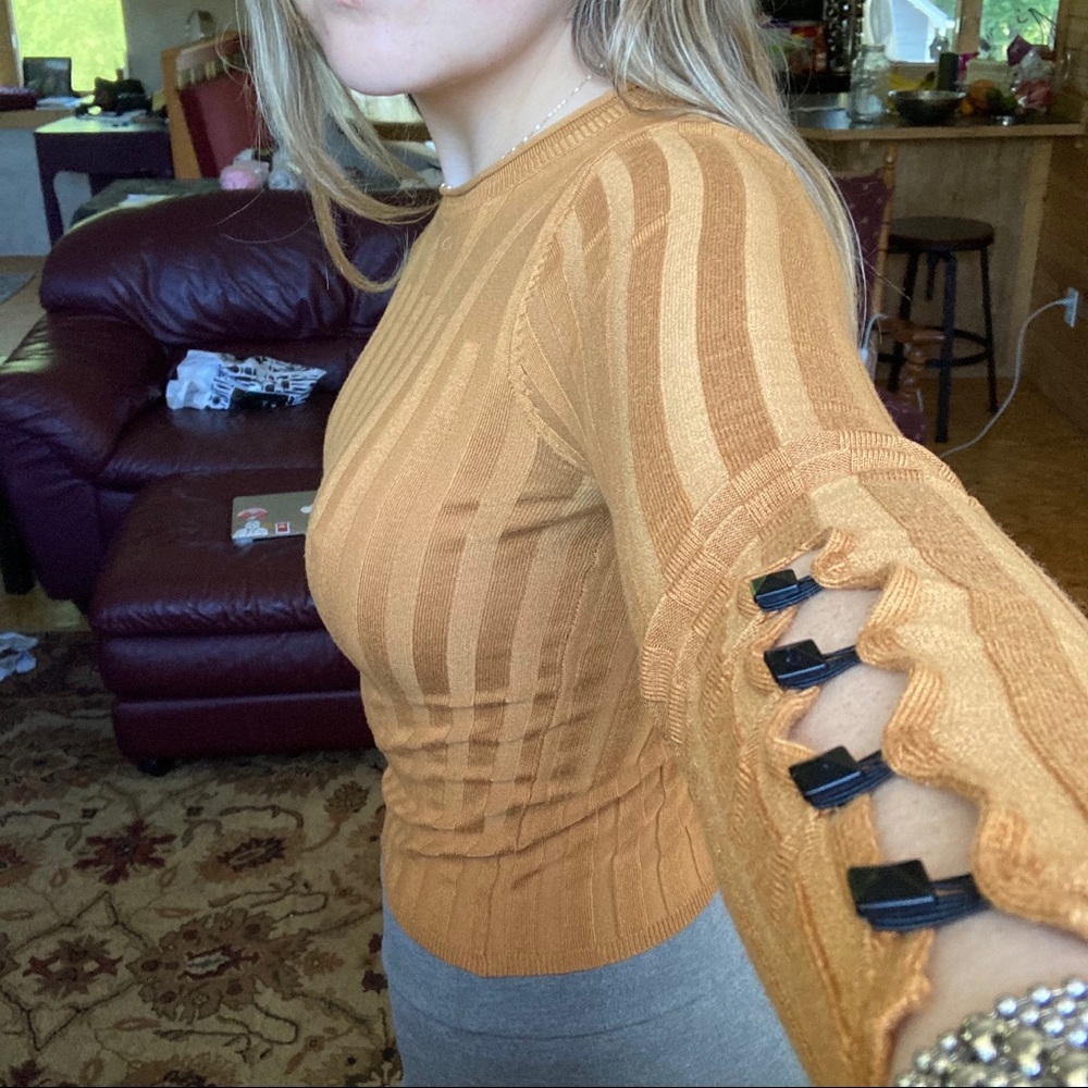 Black studded top shop long sleeve